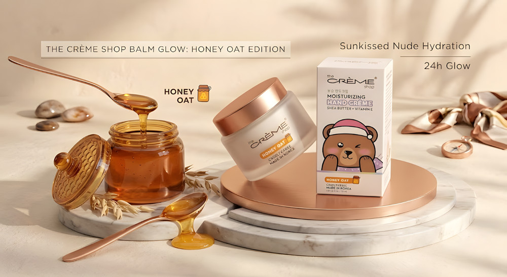 The Crème Shop Honey Oat Moisturizing Hand & Body Cream 1.69 OZ Brand New