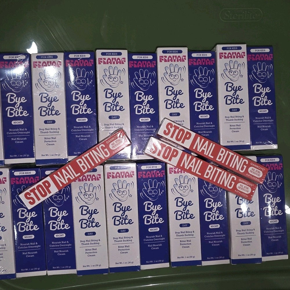 FIAYAF Nail-Aid BYE BITE Anti Stop Nail Biting Kids Day & Night 20 Boxes NEW