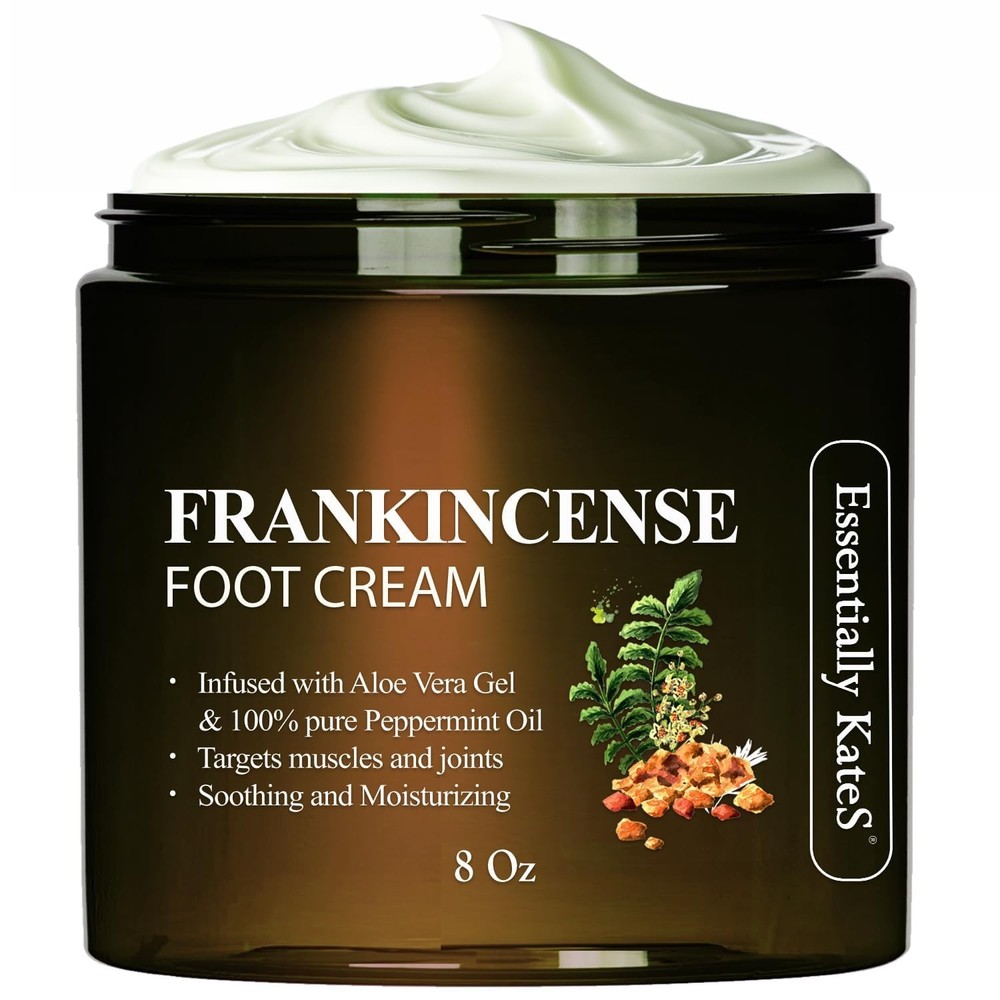Essentially KateS Frankincense Oil Foot Cream 8 Fl Oz – 8 (Pack of 1)