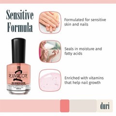 Rejuvacote 2 Sensitive Formula Nail Hardener – Liquid Growth Solution 0.45 Fl Oz
