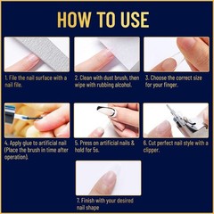 Valitic Strong Nail Glue and Strengthener for 0.33 Fl Oz (Pack of 4), Clear