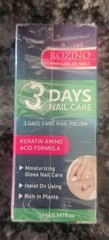 New Rozino 3 Day Nail Treatment Fingernails 0.541 Oz Keratin Amino Acid Sk25