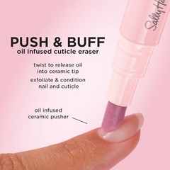 Sally Hansen Push & Buff 0.06 Fl Oz (Pack of 1), & 2-in-1 Pen