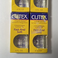 Vtg Cutex Color Quick Nail Treatment With Conditioner Fast Soft 4 NOS 0.4 fl oz