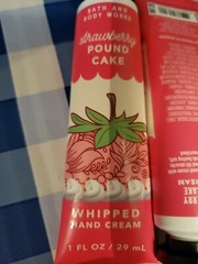 (2) Bath & Body Works STRAWBERRY POUND CAKE Shea Butter Hand Cream Tube 1oz