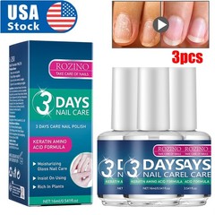 3Pcs 3-DAY Nail Care Treatment Polish Keratin & Amino Acid Moisturizing Nail Oil