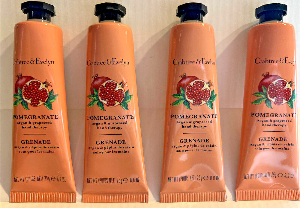Crabtree Evelyn Hand Therapy Cream POMEGRANATE Lot x 4 Ultra Moisturizing Lotion