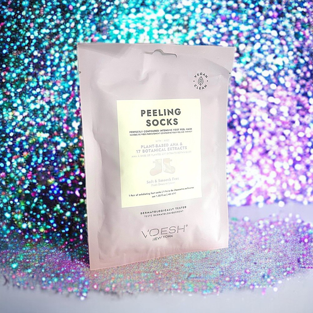 Voesh New York Plant-based AHA & 17 Botanical Extracts Peeling Socks NIP