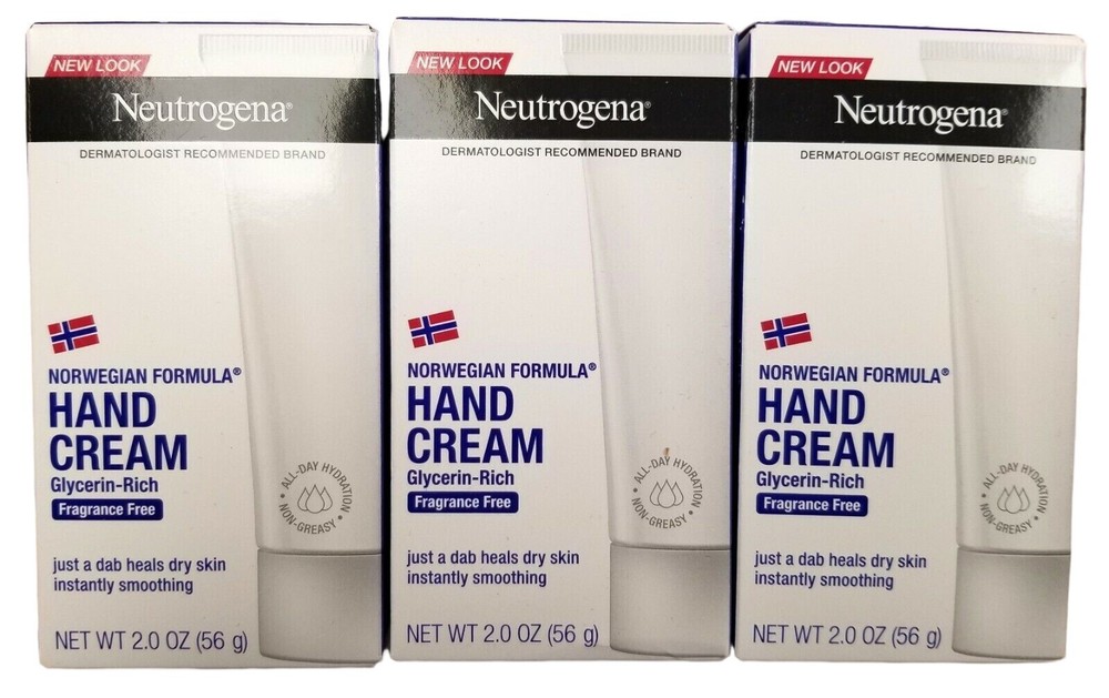 Neutrogena Hand Cream Norwegian Formula Fragrance Free 2oz ( 3 pack )