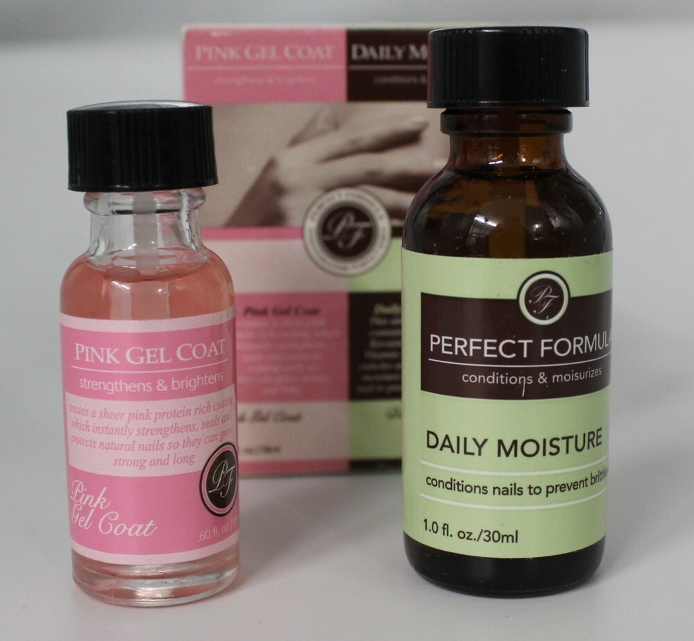 Perfect Formula Pink Gel Coat Daily Moisture Nail Strength Cuticle Set Essential