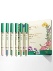 APUREE Organic Cuticle Oil Pen 6pcs| USDA 0.4 Fl Oz (Pack of 1), Green