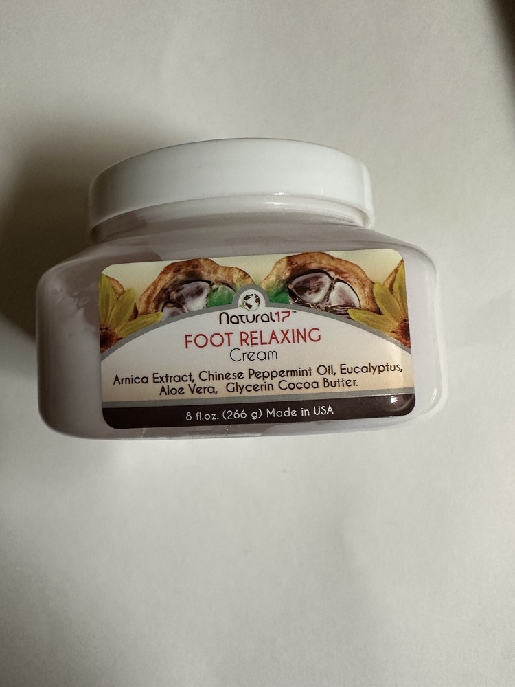 New” Foot Relaxing Cream 8 fl oz Arnica Chinese Peppermint Oil, Eucalyptus. CX18