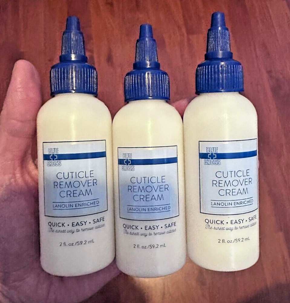 3 Pcs – Blue Cross New bottle Cuticle Remover Cream – 2 oz/59.2 mL