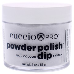 Cuccio Pro Powder Polish Nail Colour Dip System Platinum Silver Glitter 1.6 oz