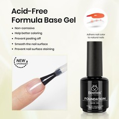 3Pcs Gel Nail Polish Set – No Wipe Top & Base Coat, Cuticle Oil, Glossy Shine, L