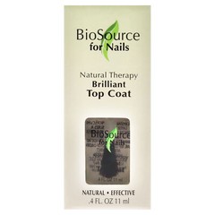 Natural Therapy Brilliant Top Coat by BioSource for Women- 0.4 oz Nail Treatment