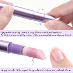 5 Pieces Nail Care Pen Set, Ceramic Cuticle Pusher with Oil for Manicure