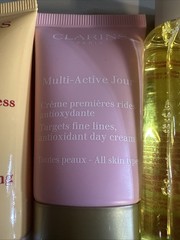 Clarins 4 Piece Set Exfoliating Cleanser Hand and Nail Treatment Fine Lines New