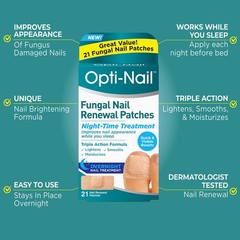 Opti-Nail Fungal Nail Renewal Patches – 21 Patches, 21 Count (Pack of 1)