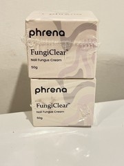 2X phrena FungiClear Anti-Fungal Nail Cream Copper Peptides Tea Tree Exp 1/2029