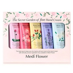 MEDI FLOWER The Secret Garden Of Five Hand Cream Set 50g X 5EA Hand Moisturizing