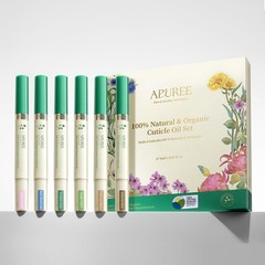 6pcs Organic Cuticle Oil Set,Moisturing Dry Cuticle & Nail Growth,USDA Verified