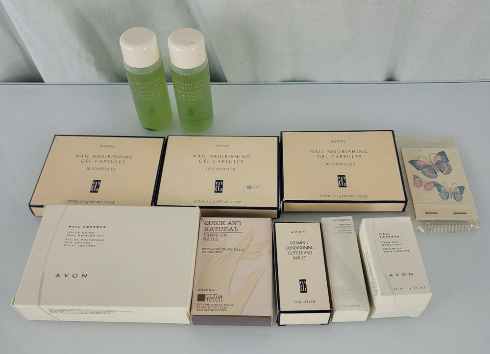 Avon 11 Piece Nailcare Set Lot Moisturize Cuticles Manicures Spa Day