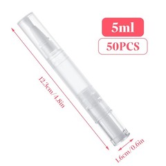 50PCS 5ml Cuticle Oil Pen Empty Nail Oil Pen Refillable Cuticle Oil Pen Trans…