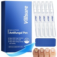 Villsure Toenail Fungus Pen – 1 Count (Pack of 5), White