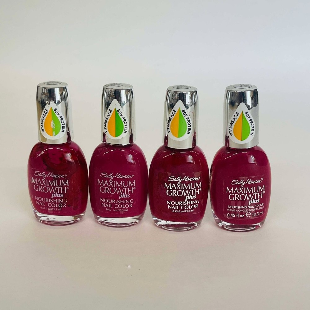 Lot of 4 Sally Hansen Nourishing Nail Color #20 Amazing Amethyst 0.45 fl oz
