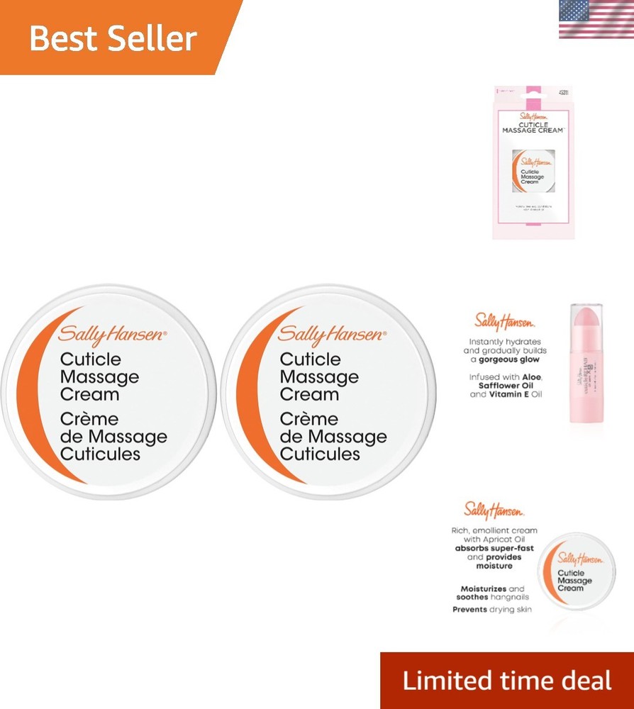 Nourishing Apricot Oil Cuticle Massage Cream – Pack of 2 for Moisturized Nails