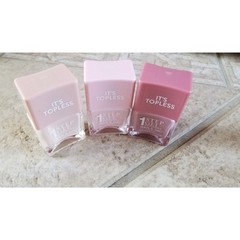 3 PIECE LOT Nails.INC’s “It’s Topless” 1-Step Gel Nail Polish is a 4-in 1