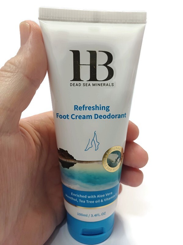 H&B 100ml Dead Sea REFRESHING FOOT CREAM DEODORANT – by H&B Dead Sea + Aloe Vera