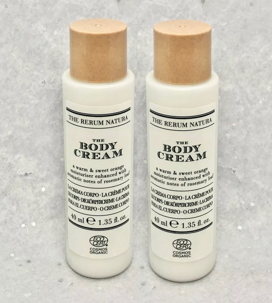 X2 The Rerum Natura The Body Cream Warm Sweet Orange Moisturizer 1.35oz Each