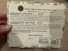 Hand Cream Duo With Nail File 2 Hand Cream 30 ml Each Gift Set Vegan Friendly