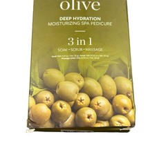 IBI Olive Deep Hydration Spa Pedicure 3-in-1 Set Soak Scrub Massage Olive Oil