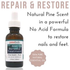 powbab Nail Renewal Treatment, Pine Needle – 100% Natural Anti-Fungal (1 oz)