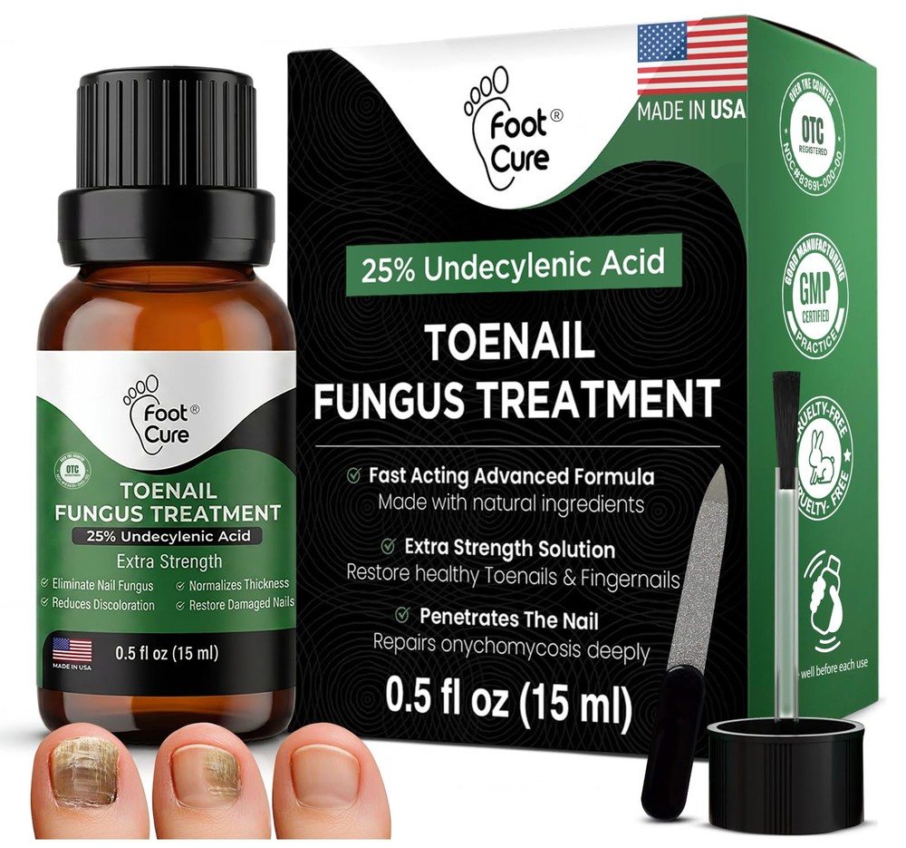 Foot Cure Toenail Fungus Treatment Extra 0.5 Fl Oz (Pack of 1), Multi-Colored