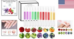 Nail Oil Pen Set 12pcs Moisturizing Gel Polish with Vitamins for Cuticles