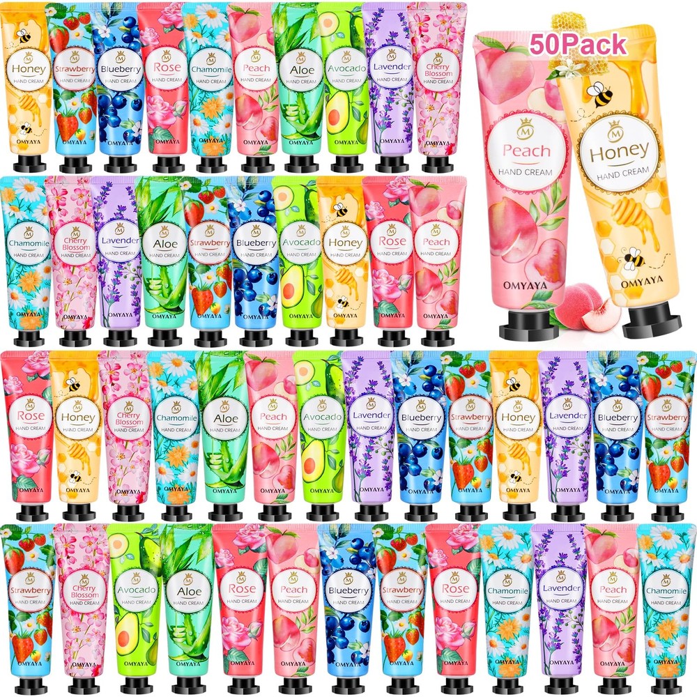 50 Pack Hand Cream Gift Set for Women, 0.01 Fl Oz (Pack of 50), Multicolor