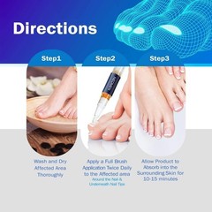 Fungal Nail Pen, Toenail Fungus fungus 0.1 Fl Oz (Pack of 3), Blue
