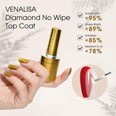 VENALISA 3 Pcs No 0.35 Fl Oz (Pack of 3), Matte Top & Shiny & Base Coat