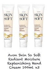 Avon Skin So Soft Radiant Moisture Replenishing Hand Cream 100g X3