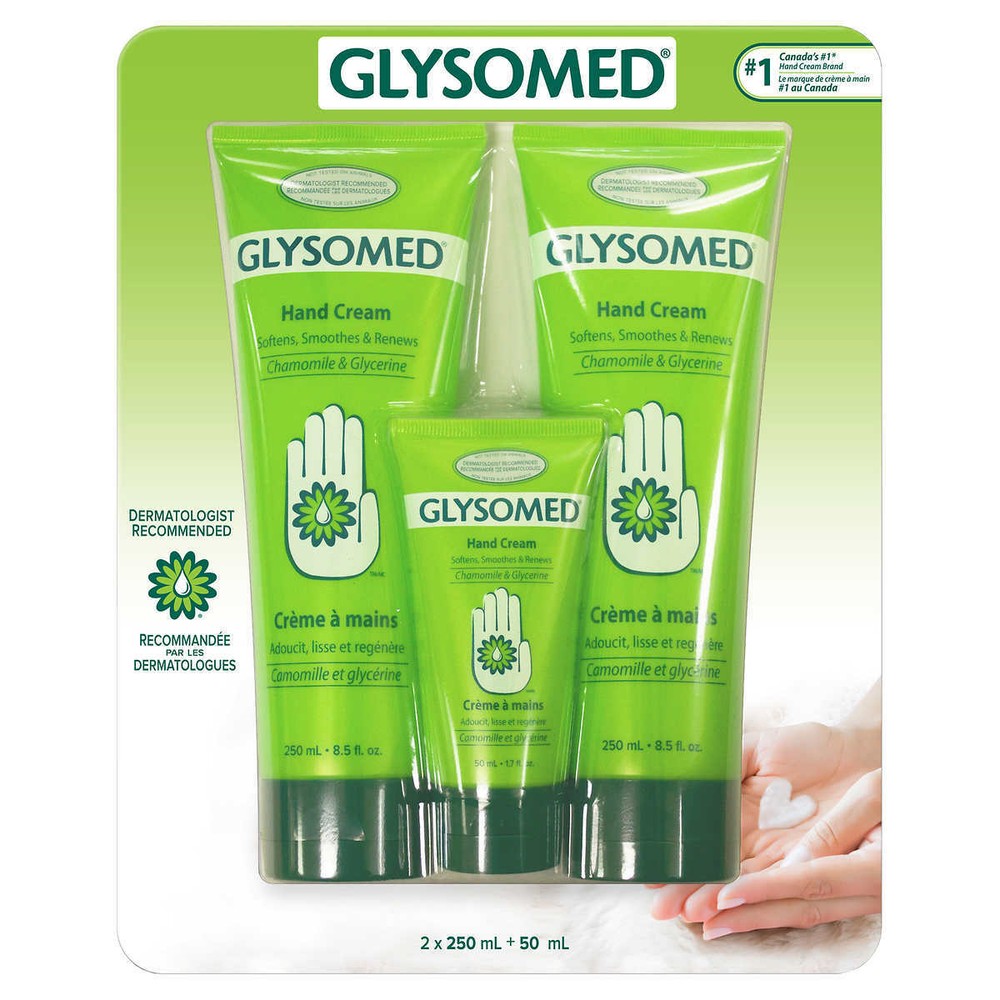 ✅Glysomed Hand Cream Combo 2 X Large Tube 8.5 Fl Oz + 1 X Purse Size 1.7 Fl Oz✅✅