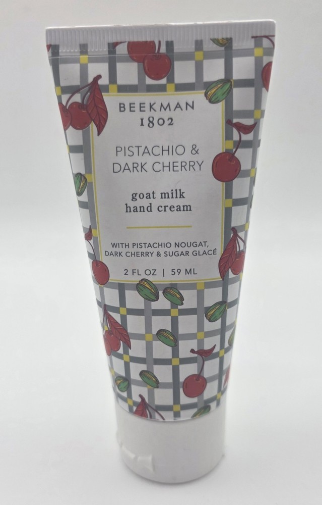 BEEKMAN 1802 PISTACHIO & DARK CHERRY GOAT MILK HAND CREAM 2 fl. oz. – NEW