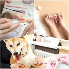 Glass Cuticle Pusher Set of 2 Manicure Sticks for Nails Pink+Transparent