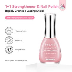 SAVILAND Nail Strengthener: Sheer Pink 0.5 Fl Oz (Pack of 1),