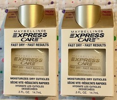 2 MAYBELLINE EXPRESS CARE NAIL CUTICLE CREAM ALOE VITAMIN B5 HYDROXY ACIDS