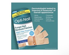 Opti-Nail Fungal Nail Renewal Patches Night-Time Overnight Treatment, 21 Patches