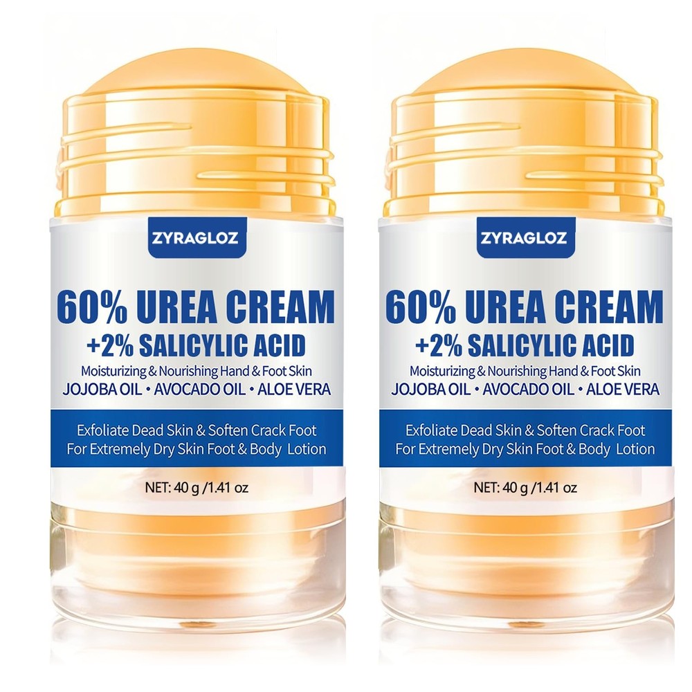 Urea Cream Stick 60% plus 2% Salicylic Acid, 2PCS 1.4 Ounce (Pack of 2)